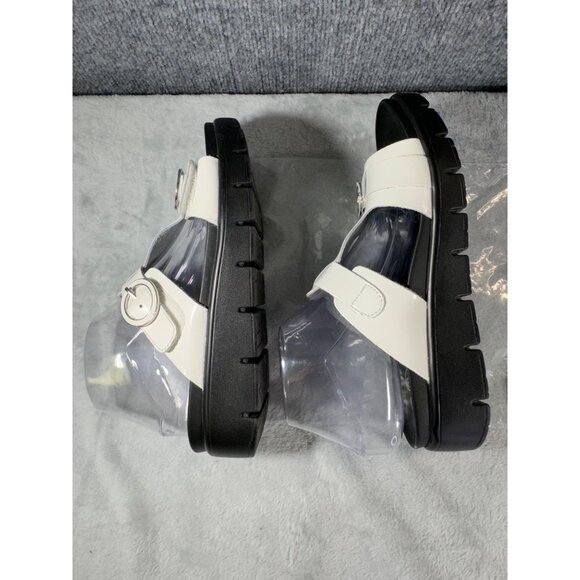 Alegria womens size 9  EURO 39 White Leather Sandals With Buckles slip on - Picture 7 of 16